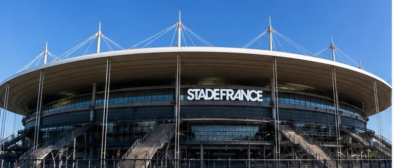 Le Stade de France en arrière-plan de la section contact