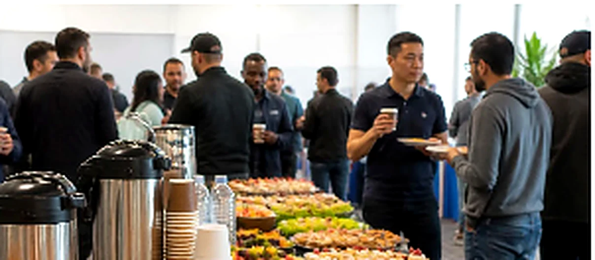 Pause café et buffet déjeunatoire offerts aux visiteurs et exposants du Congrès des VTC